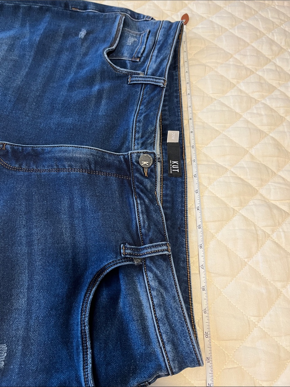 Kut from the Kloth Reese High Rise Ankle Straight Jean 22 22W - Picture 4 of 8